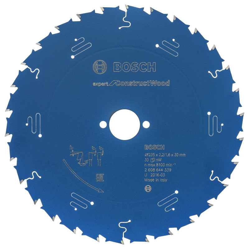 Lame scie circulaire EXPERT Bois de construction 235 x30 x2,2 mm 30D