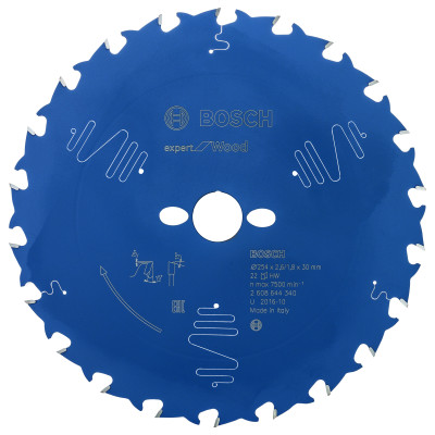 Lame scie circulaire EXPERT Bois 254 x30 x2,6/mm 22D