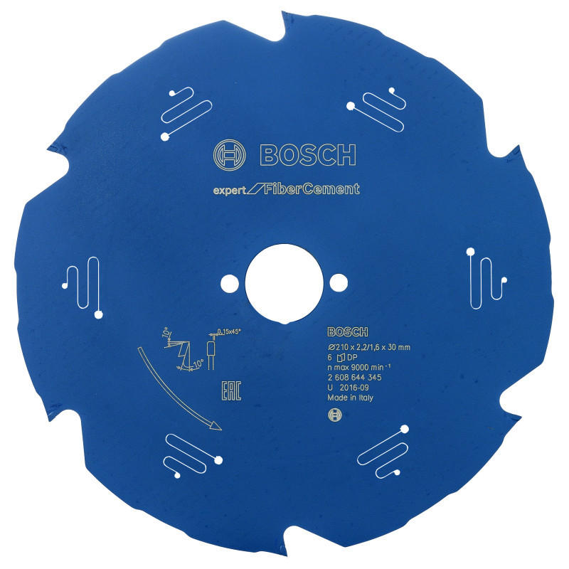 Lame scie circulaire EXPERT Fibrociment 210 x30 x2,2 mm 6D