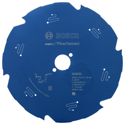 Lame scie circulaire EXPERT Fibrociment 230 x30 x2,2 mm 6D