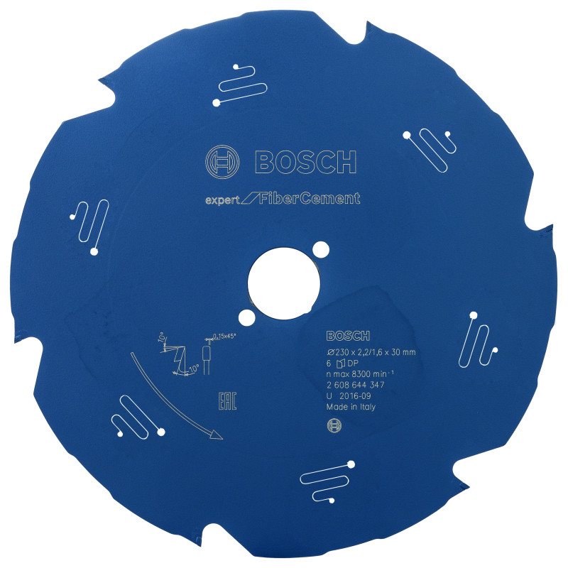 Lame scie circulaire EXPERT Fibrociment 230 x30 x2,2 mm 6D