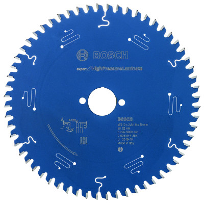 Lame scie circulaire EXPERT Panneaux Stratifiés Hte Pression 210 x30 x2,8 mm 60D