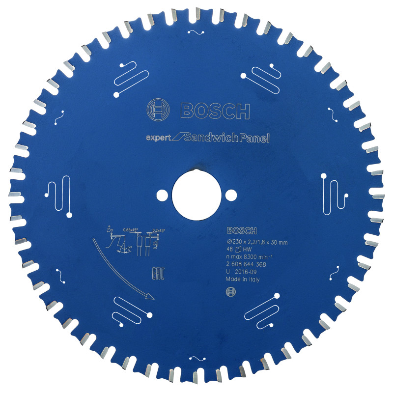 Lame scie circulaire EXPERT Panneaux Sandwich 230 x30 x2,2 mm 48D