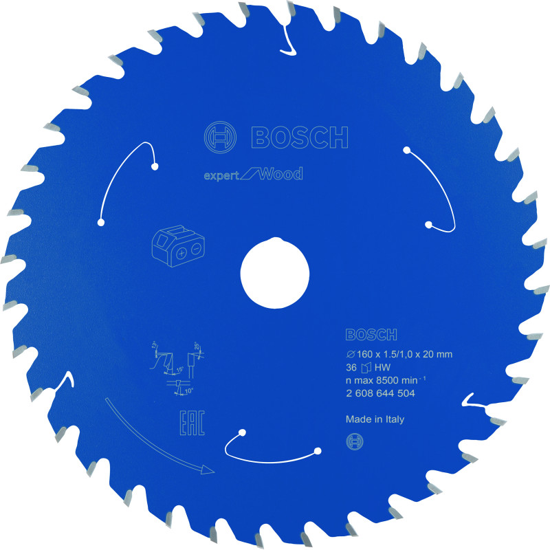 Lame scie circulaire Sans-fil EXPERT Bois 160 x20 x1,45 mm 36D