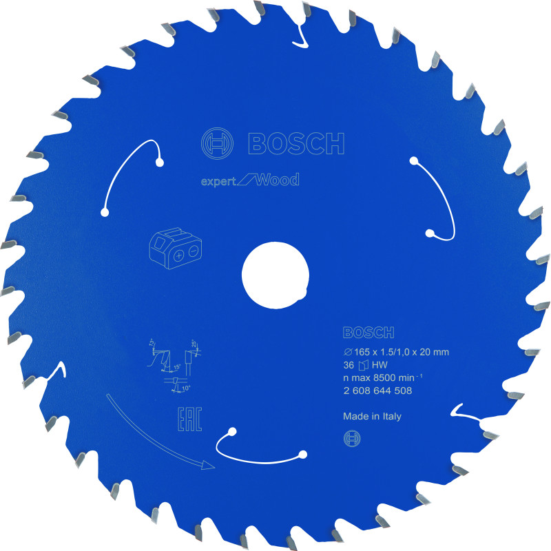 Lame scie circulaire Sans-fil EXPERT Bois 165 x20 x1,45 mm 36D