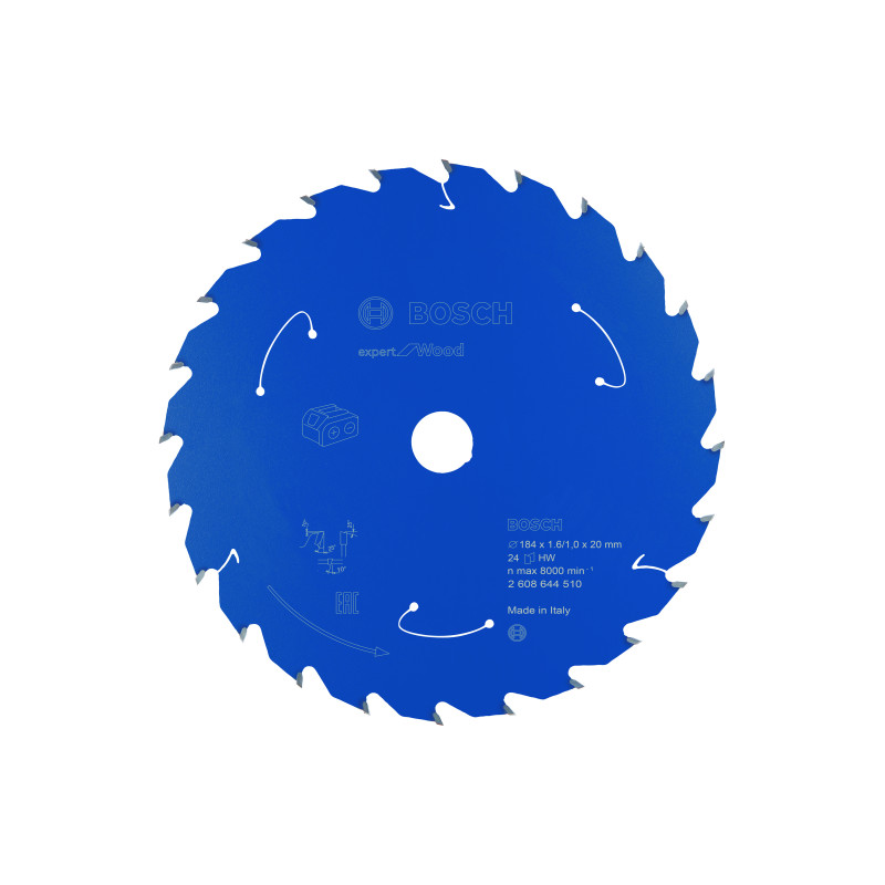 Lame scie circulaire Sans-fil EXPERT Bois 184 x20 x1,55 mm 24D
