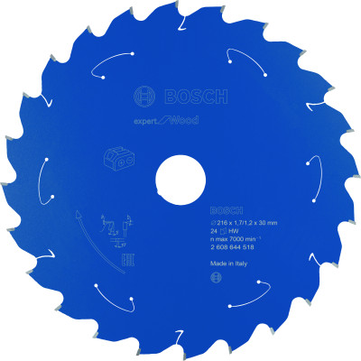 Lame scie circulaire Sans-fil EXPERT Bois 216 x30 x1,7 mm 24D