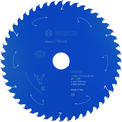 Lame scie circulaire Sans-fil EXPERT Bois 216 x30 x1,7 mm 48D