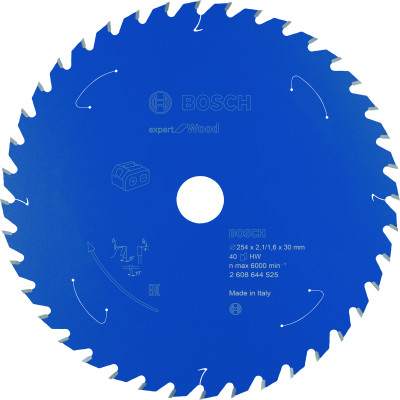 Lame scie circulaire Sans-fil EXPERT Bois 254 x30 x2,1 mm 40D