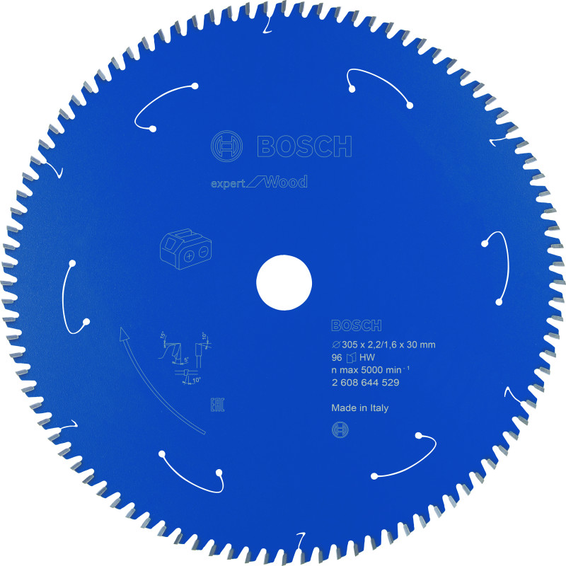 Lame scie circulaire Sans-fil EXPERT Bois 305 x30 x2,2 mm 96D
