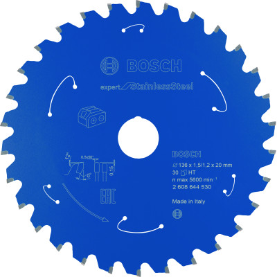 Lame scie circulaire Sans-fil EXPERT Inox 136 x20 x1,5 mm 30D