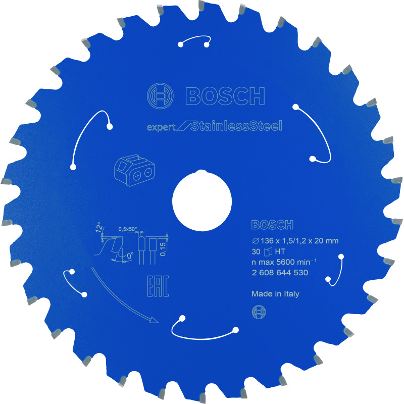 Lame scie circulaire Sans-fil EXPERT Inox 136 x20 x1,5 mm 30D