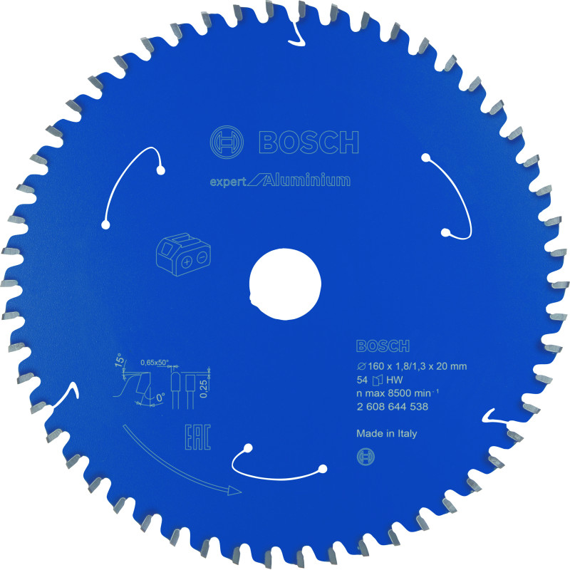 Lame scie circulaire Sans-fil EXPERT Aluminium 160 x20 x1,8 mm 54D