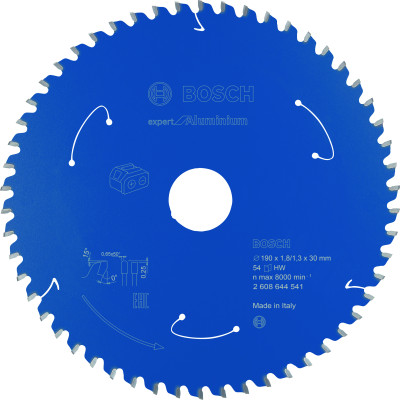 Lame scie circulaire Sans-fil EXPERT Aluminium 190 x30 x1,8 mm 54D