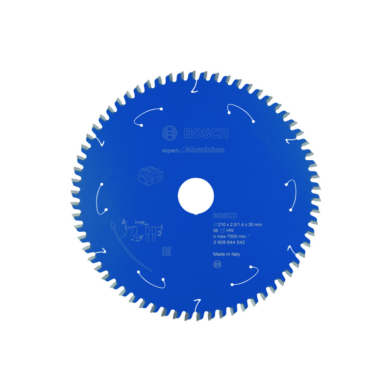 Lame scie circulaire Sans-fil EXPERT Aluminium 210 x30 x2 mm 66D