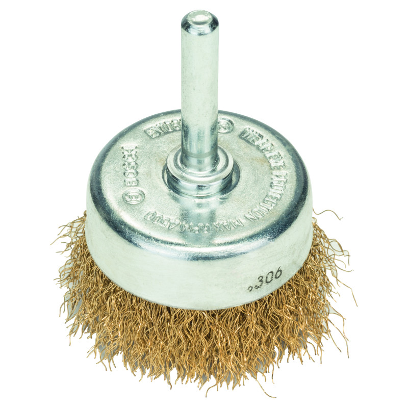Brosse Boisseau Ondule Laiton 50 Mm 6 Mm