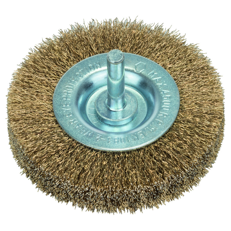 Brosse Boisseau Ondule Laiton 75 Mm 6 Mm