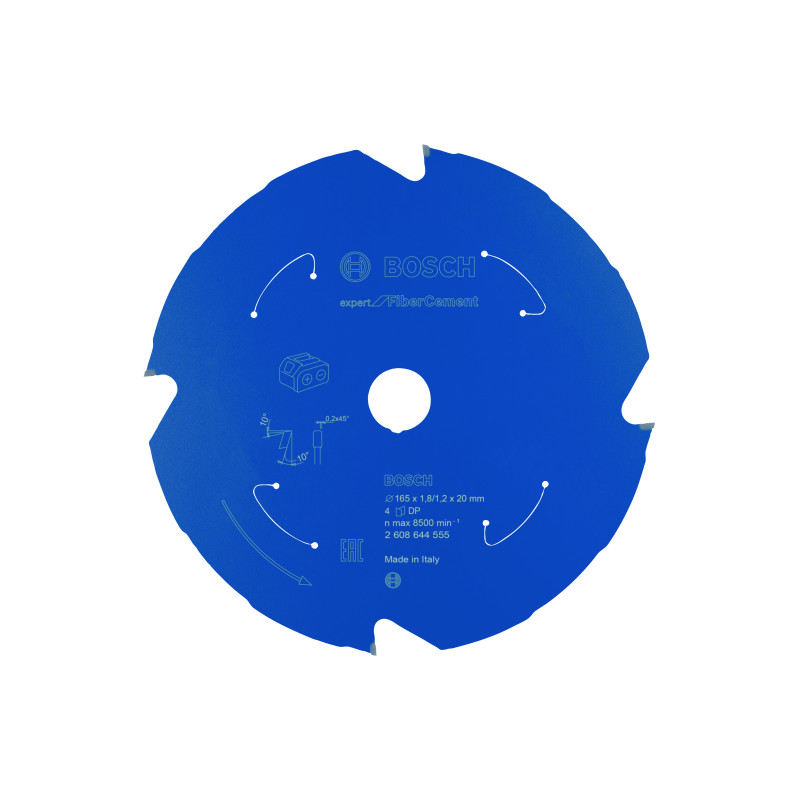 Lame scie circulaire Sans-fil EXPERT Fibrociment 165 x20 x1,8 mm 4D
