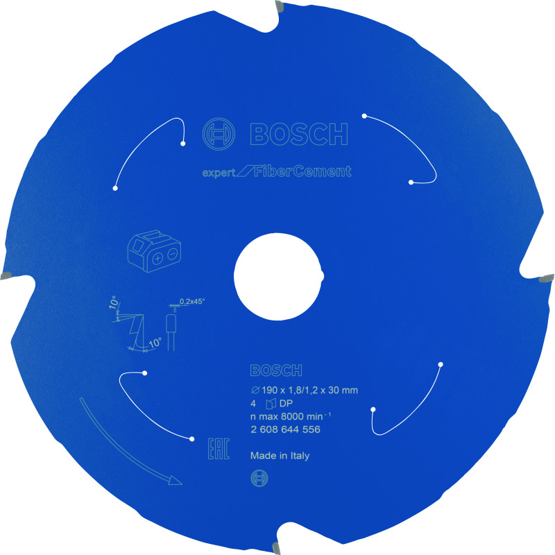 Lame scie circulaire Sans-fil EXPERT Fibrociment 190 x30 x1,8 mm 4D
