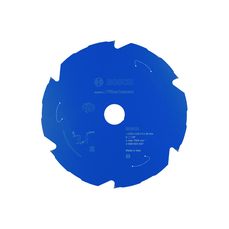 Lame scie circulaire Sans-fil EXPERT Fibrociment 216 x30 x2 mm 6D