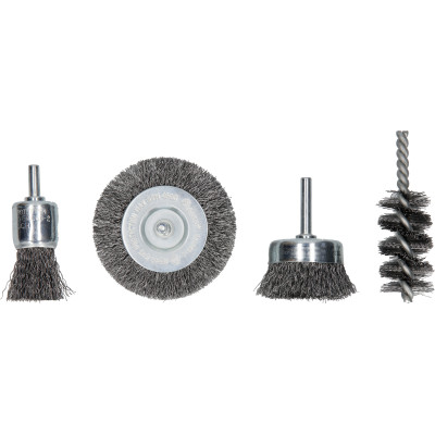 SET DE 4 BROSSES FILS D'ACIER