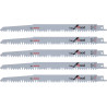 5 Lames scie sabre HCS Bois 240 mm S1531 L