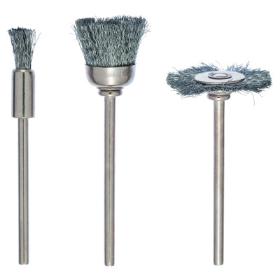 SET DE 3 MINI BROSSES FILS D'ACIER