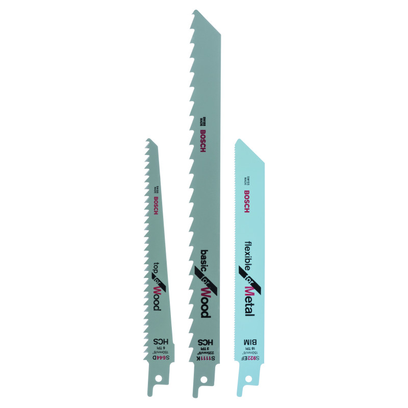 Kit 3 Lames scie sabre Bois & Métal S922EF S644D S1111K