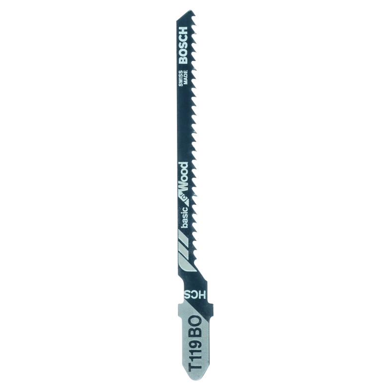 2 Lames scie sauteuse HCS Bois 83 mm Pas: 2 mm T119BO