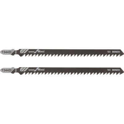2 Lames scie sauteuse HCS Speed Bois 152 mm Pas: 4 mm T344D