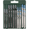 Coffret 10 Lames scie sauteuse Emm. en T Bois & Métal x10