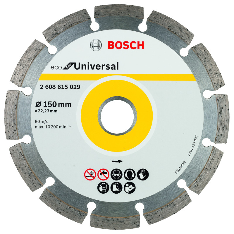 10 Disques Diamant Eco for Universal Bosch 150 x22,23 x7