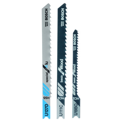 Kit 3 Lames scie sauteuse Bois & Métal U111C U19BO U127D x3