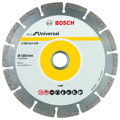 10 Disques Diamant Eco for Universal Bosch 180 x22,23 x7