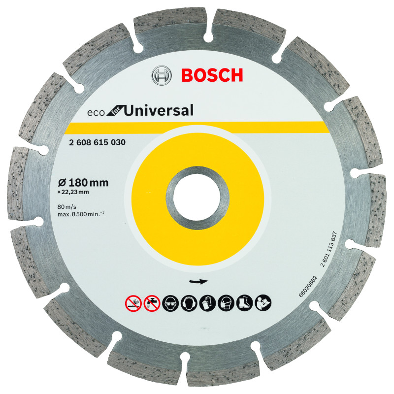10 Disques Diamant Eco for Universal Bosch 180 x22,23 x7