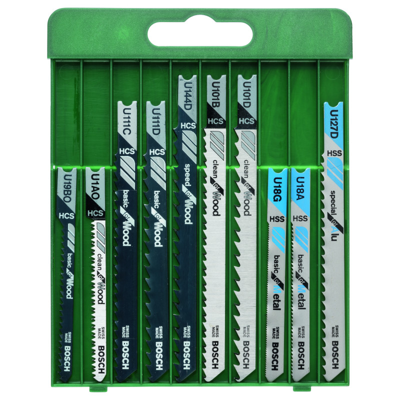 Coffret 10 Lames scie sauteuse Emm. en U Bois & Métal x10