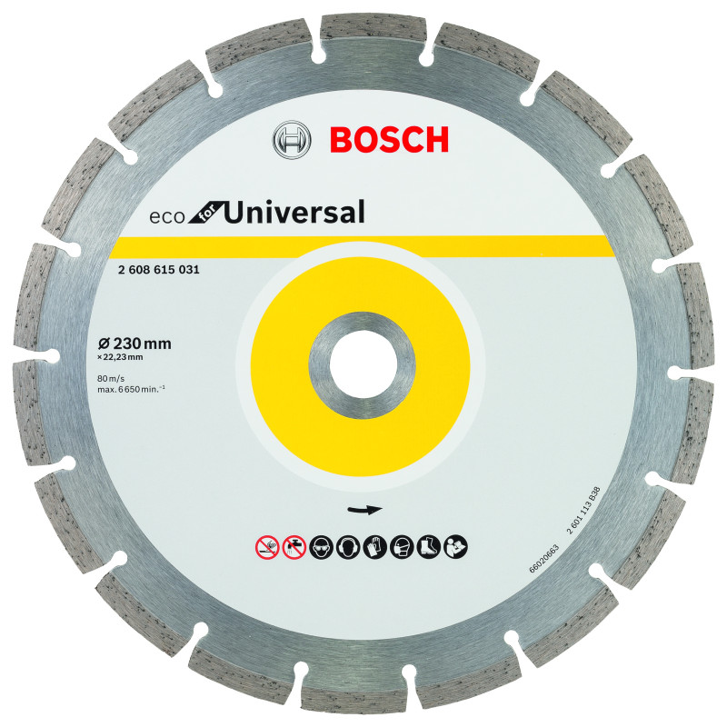 10 Disques Diamant Eco for Universal Bosch 230 x22,23 x7