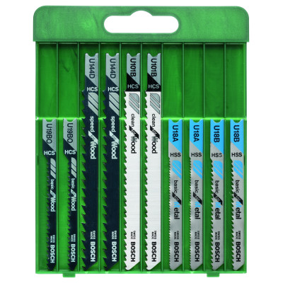 Coffret 10 Lames scie sauteuse Emm. en U Bois & Métal x10