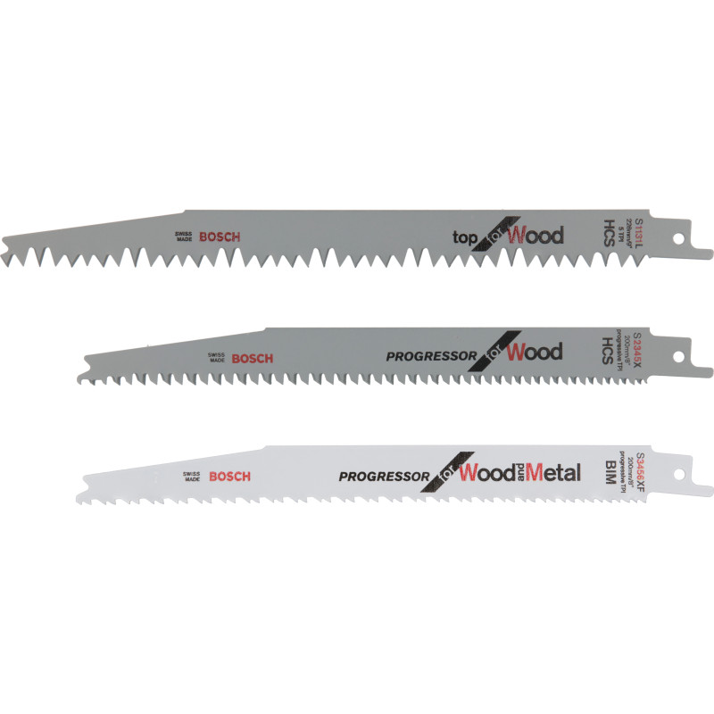 Kit 3 Lames scie sabre Bois S3456XF S2345X S1131 L x3
