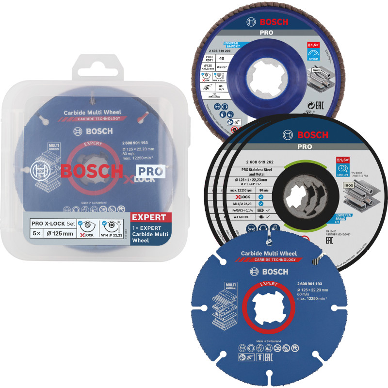 Kit de 5 Disques PRO X-LOCK 125 mm