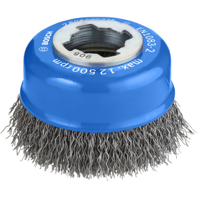 Brosse boisseau PRO X-LOCK pour le Métal Fils ondulés 75 x0.3 mm