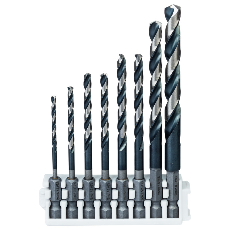 Forets HSS Impact Control, Pack De 8 Pièces Pack De 8 (Index) - Diamètres De Tr