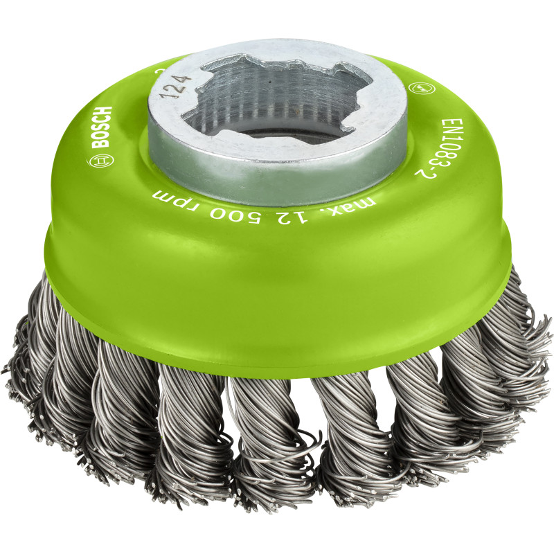 Brosse boisseau PRO X-Lock pour l'Inox fils torsadés 75 x0.5