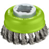Brosse boisseau PRO X-Lock pour l'Inox fils torsadés 75 x0.5
