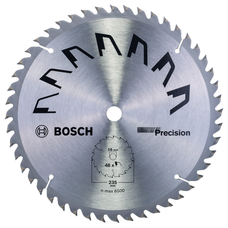 Lame scie circulaire Précision Bois 235 x16 x2,5 mm 48D