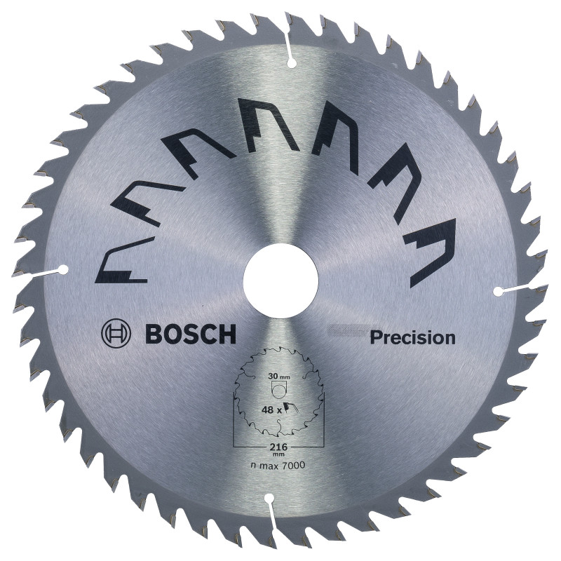 Lame scie circulaire Précision Bois 216 x30 x2,5 mm 48D
