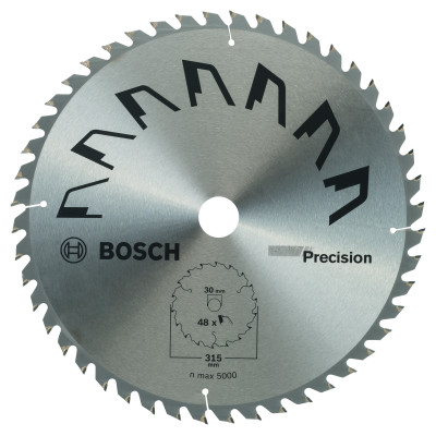 Lame scie circulaire Précision Bois 315 x30 x3,2 mm 48D
