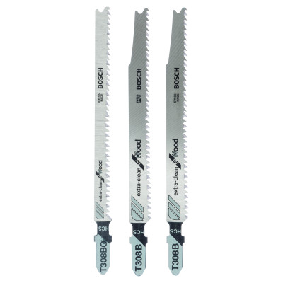 Coffret 3 Lames scie sauteuse Précision Bois T308B T308BO x3