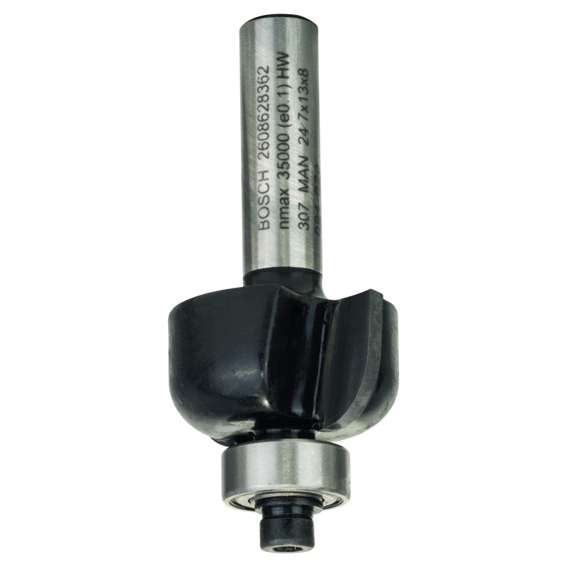Fraise à canneler PRO Bois dur Qu.8, R:6 Ø 24,7 mm L:13 Lt:53