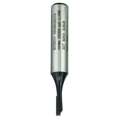 Fraise à rainurer droit PRO Bois dur, Panneaux lamellés Qu.8, Ø 3 mm L:8 Lt:51